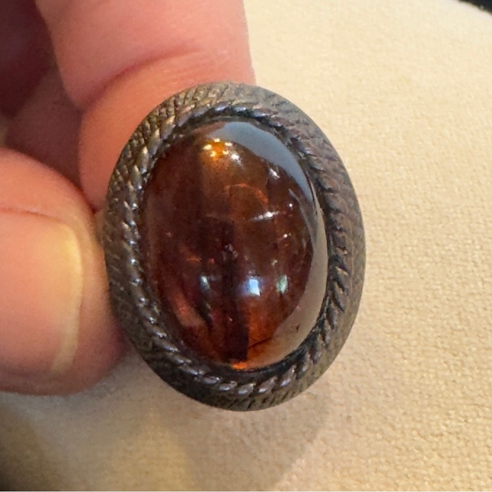 Source Unknown Rustic Brown Stone Ring - image 5